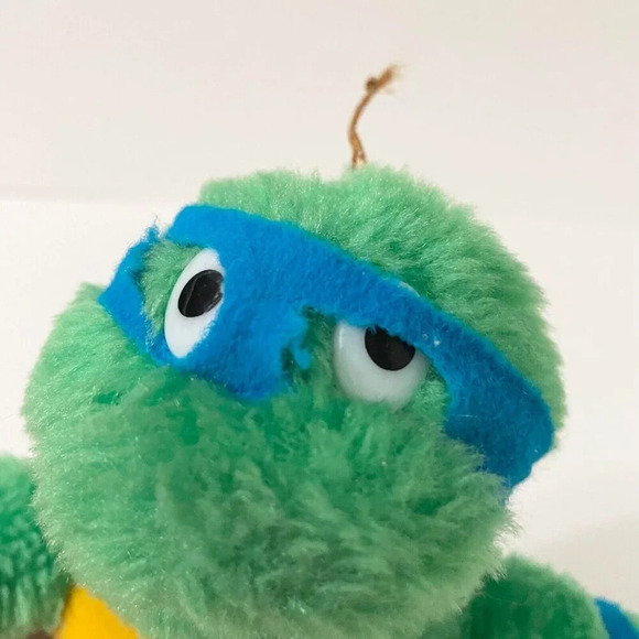 Vintage 1989 Leonardo  TMNT Leo Plush Doll ACE Novelty 9 Inch Mirage Flaws - Picture 4 of 16